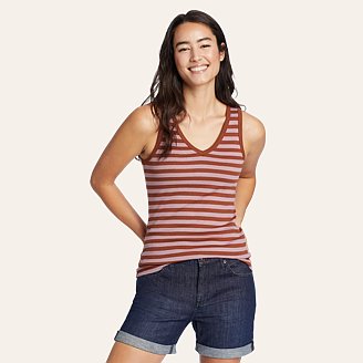 Womens Favorite V-Neck Tank- Stripe