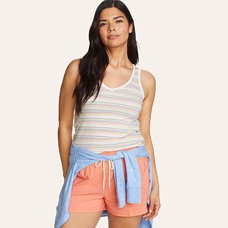 Womens Favorite V-Neck Tank- Stripe