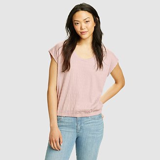 Women's Mountain Town Textured Short-Sleeve Top