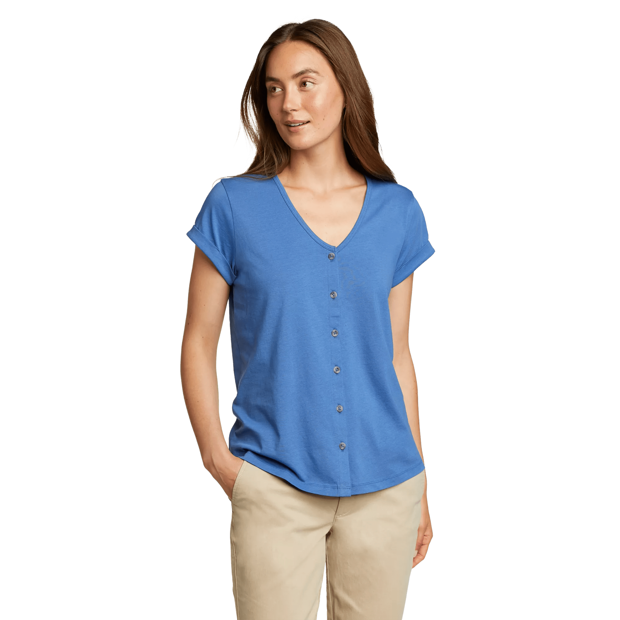 Everyday Essentials Button-Front Top