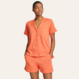 0094045443000030 Womens Everyday Terry Camp Shirt sku 0094045443000030
