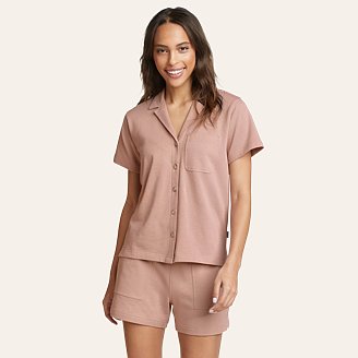 Womens Everyday Terry Camp Shirt