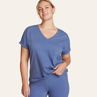 Womens Thistle Textured V-Neck T-Shirt