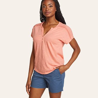 Womens Abloom Embroidered T-Shirt