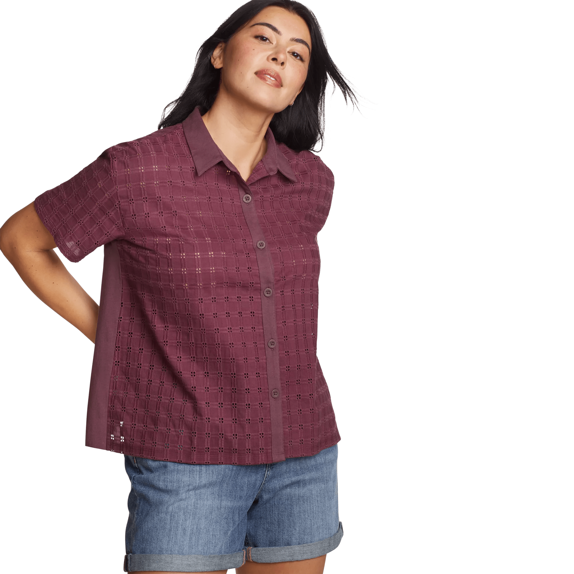 Idyllic Lace Button-Down Shirt