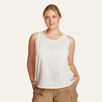 Womens Idyllic Lace Swing Tank Top