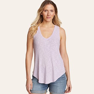 Women's Revive Ribbed V-Neck Tank