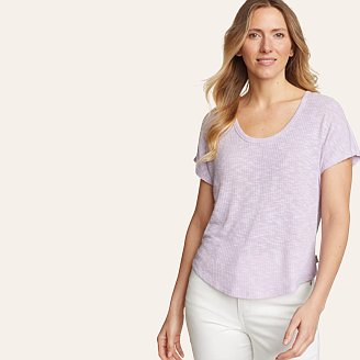 Women's Revive Ribbed Scoop-Neck Tee