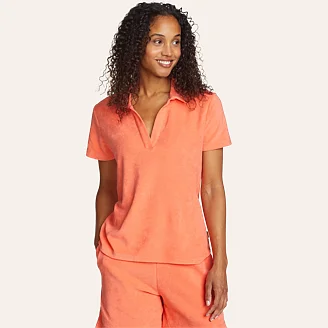 Women's Beachside Terry Polo Shirt