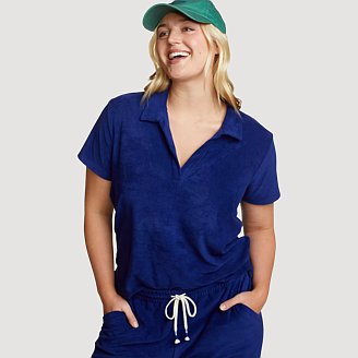 Image of Women's Beachside Terry Polo Shirt