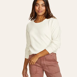 Women's Freeland Textured Cotton Crewneck