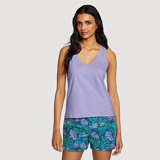 Image of Women's Jacquard Ripple V-Neck Tank