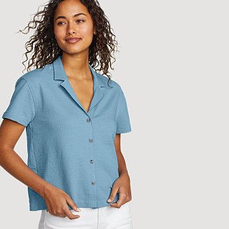 Image of Women's Seersucker Camp Shirt