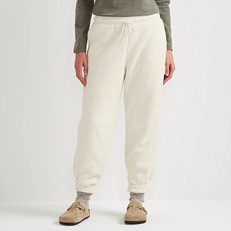 Image of Women's Vintage Soft Faux Shearling-Lined Jogger Sweatpants