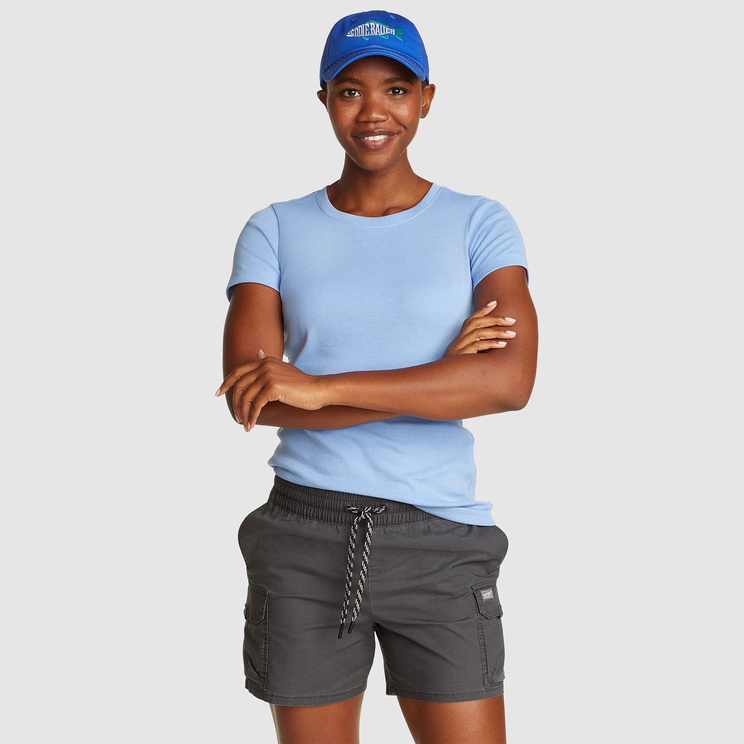 Eddie Bauer Women's Favorite Short-Sleeve Crewneck T-Shirt - Peak Blue - Size S