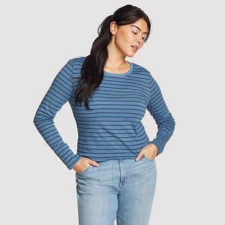 Womens Favorite Long-Sleeve Crew T-Shirt - Stripe