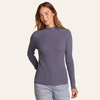 Womens Favorite Mock Neck Sweater