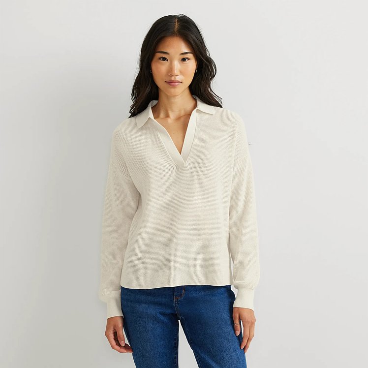 Women's Signature Johnny Collar Sweater | Eddie Bauer