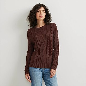 Women's Classic Cable Crew Sweater