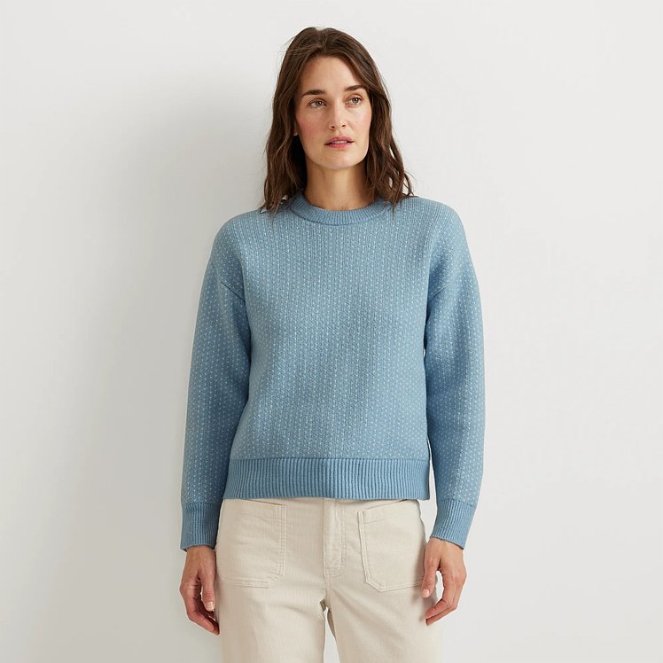 Women's Good Cheer Crewneck Sweater - Bird's Eye | Eddie Bauer
