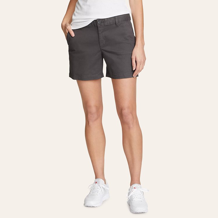 Eddie Bauer Women s Willit Stretch Classic Wash Shorts 5 Dark Grey 10 Shop Gifts for Her