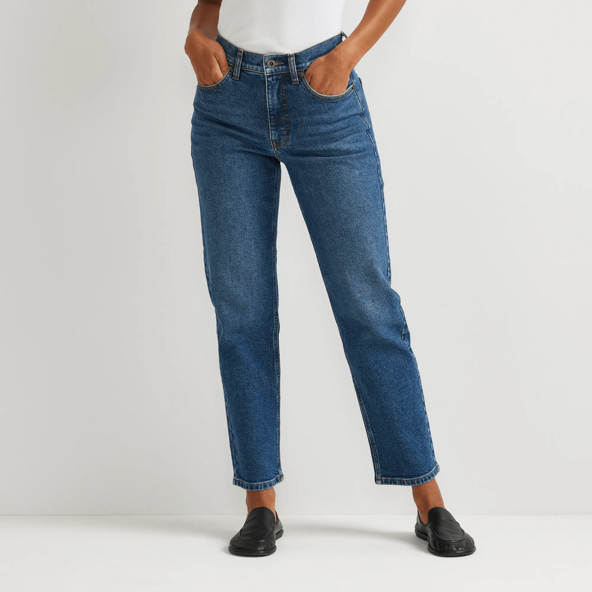 Authentic High-Rise Straight Leg Jeans