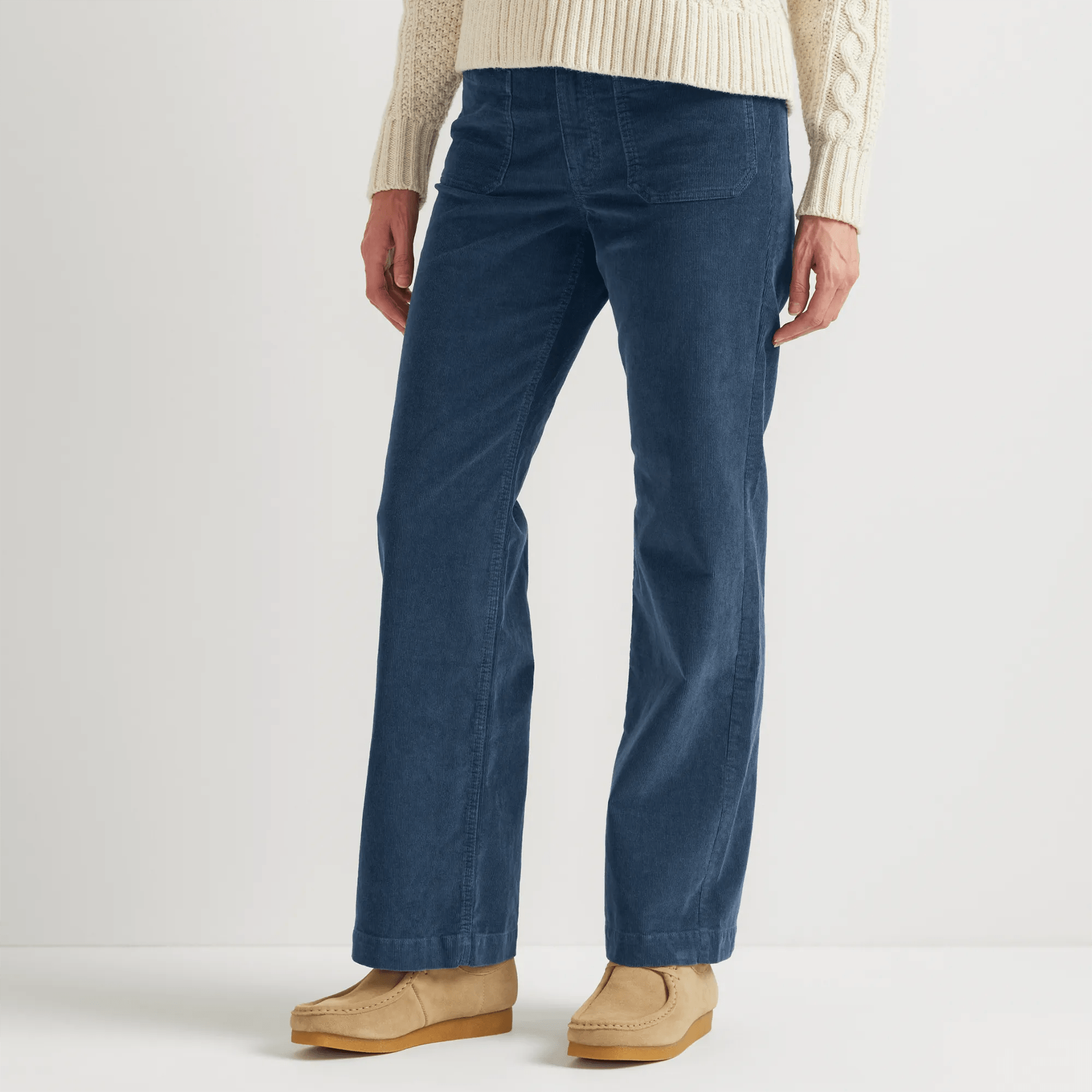 True Icon Stretch Straight Leg Corduroy Pants