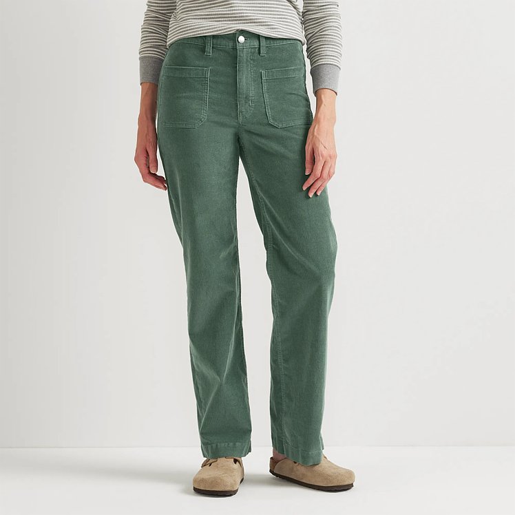 Women's True Icon Stretch Straight Leg Corduroy Pants | Eddie Bauer