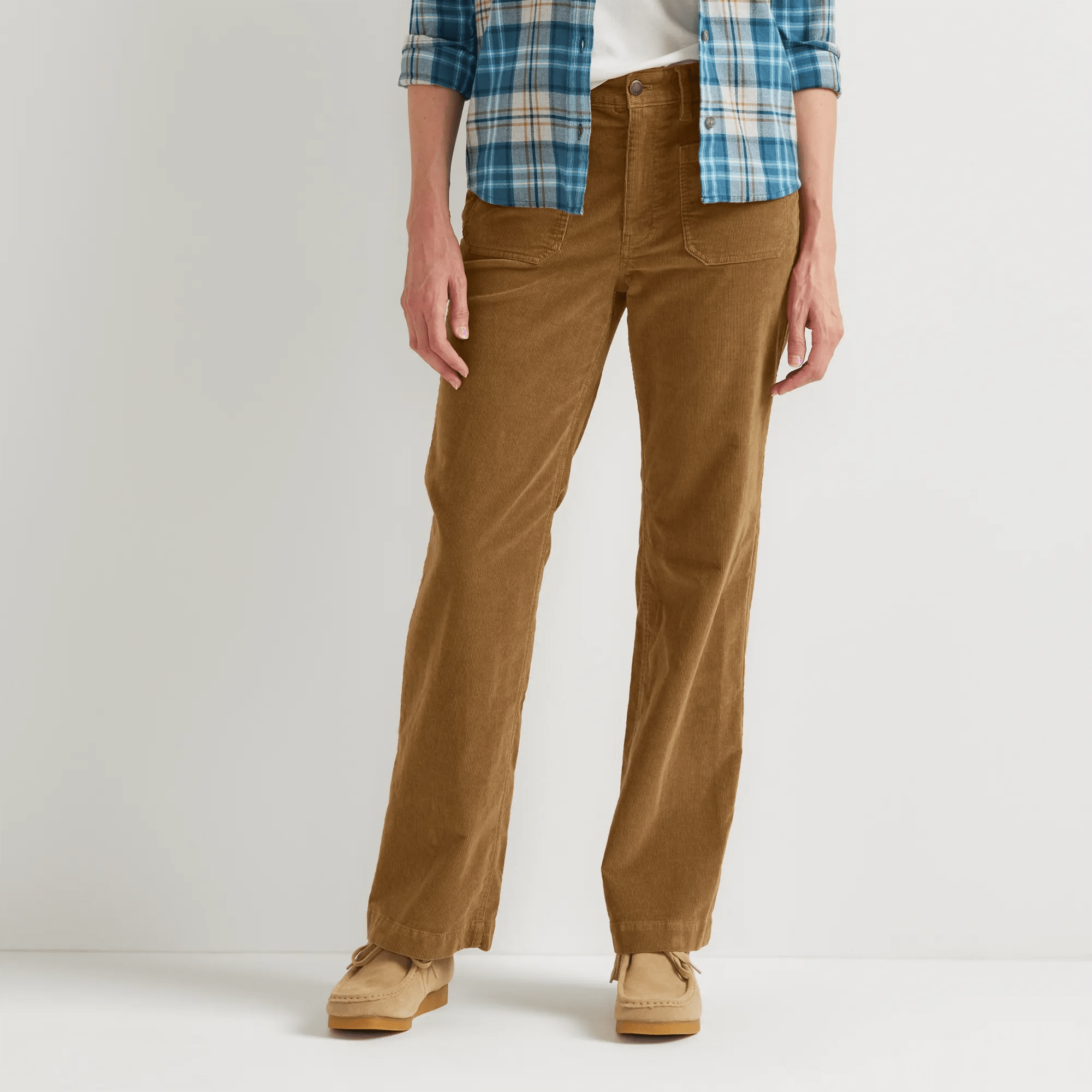 True Icon Stretch Straight Leg Corduroy Pants