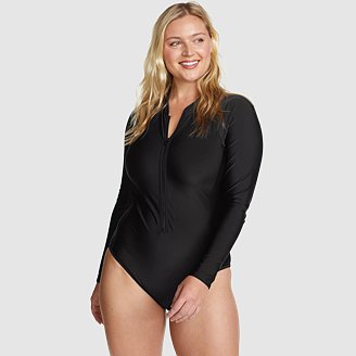 Women's Long-Sleeve One-Piece Swimsuit