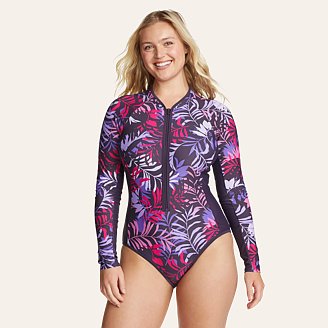 Women's Long-Sleeve One-Piece Swimsuit