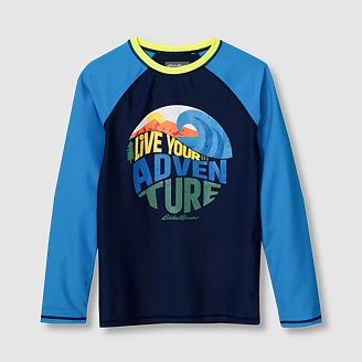 Boys' Sea Spray Long-Sleeve Rashguard T-Shirt