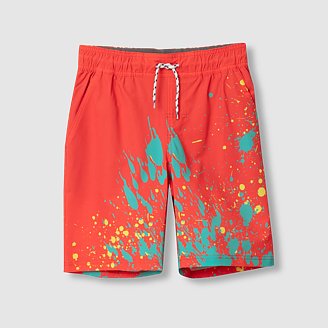 Boys' Sea Spray Printed Swim Shorts
