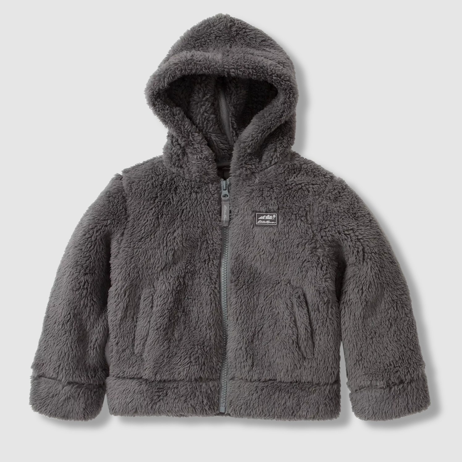 Eddie Bauer Quest Plush Fleece Kids Zip Up Hoodie, Girls And Boys'  Outerwear Jackets & Coats, Iron, Medium 