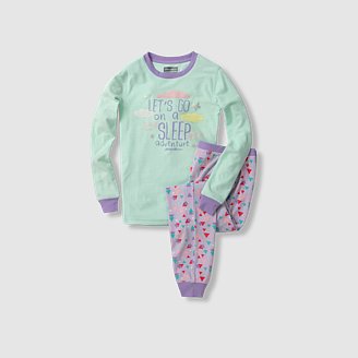 Toddler Girls' Fleece And Waffle Knit Sleep Set