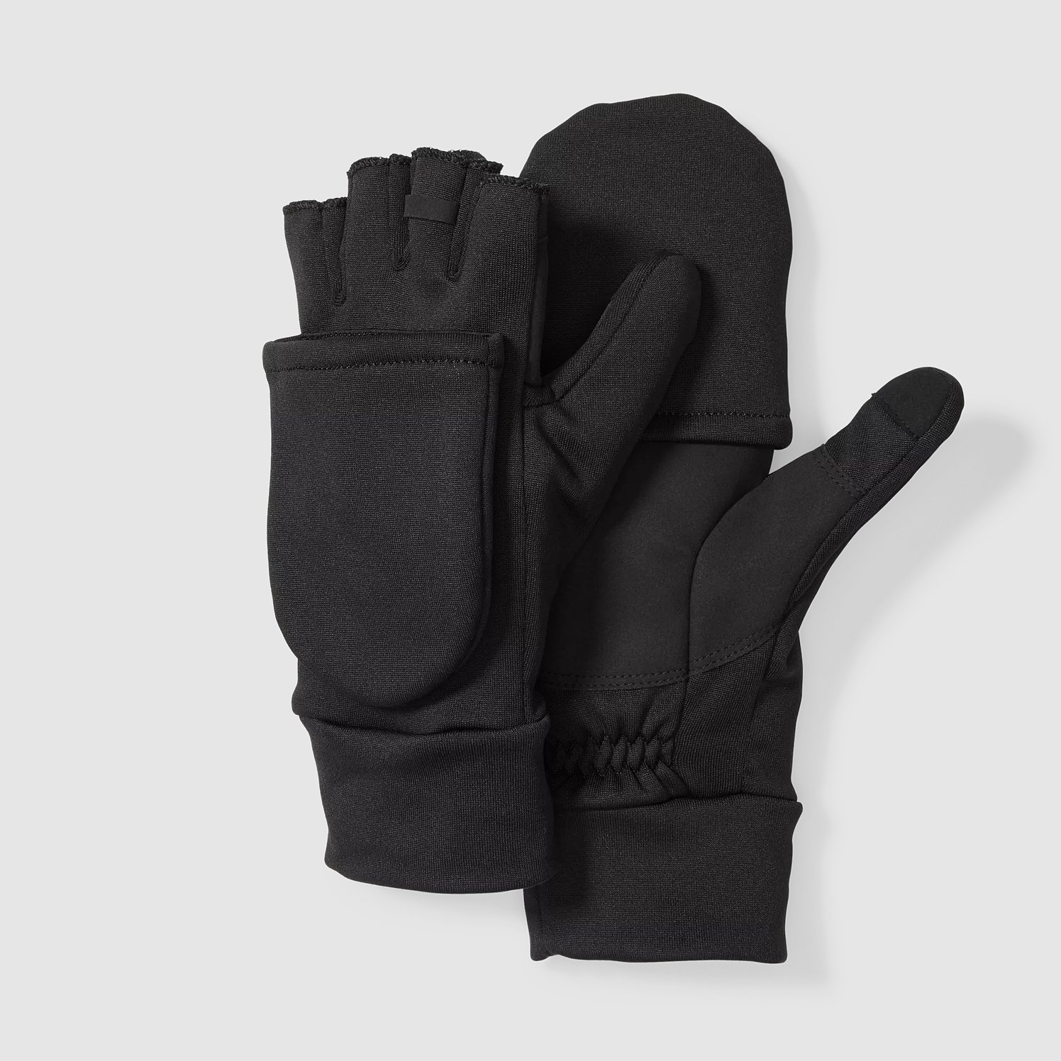 Eddie Bauer Mount Hood Convertible Fleece Gloves - Black - S