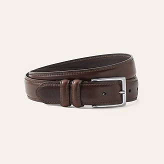 Mens Feather Edge Leather Belt