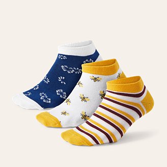 Womens Low-Profile Patterned Socks - 3-Pack
