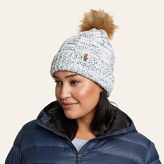 Womens Space-Dye Ribbed Beanie