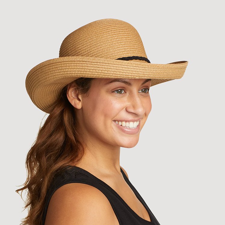 Women's Roll Brim Packable Straw Hat Eddie Bauer