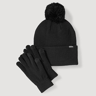 Image of Women's Pom Beanie & Glove Set