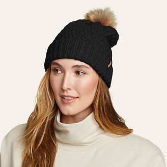 Women's Cabin Faux Fur Pom Beanie