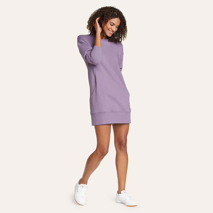 Women s Cozy Camp Sweatshirt Dress Eddie Bauer