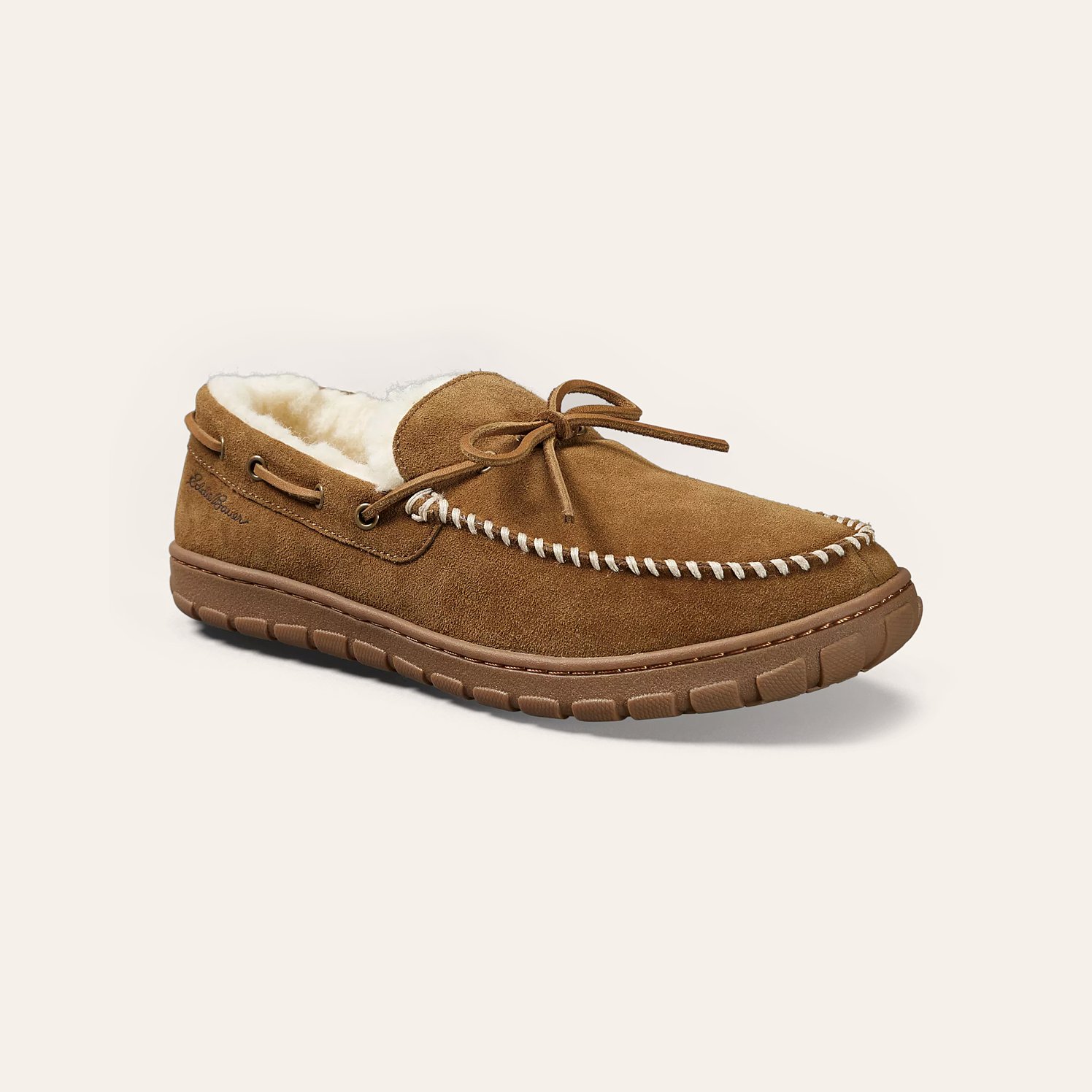 Crawford Leather-Trimmed Shearling-Lined Suede Slippers