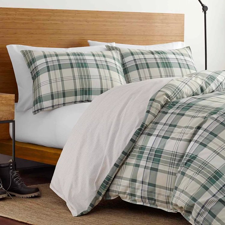 Timbers Plaid Duvet & Sham Set Eddie Bauer