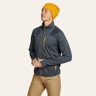 Men's High Route Grid Fleece Full-Zip Mock Neck