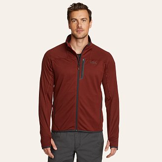 Mens High Route Grid Fleece Full-Zip Mock Neck