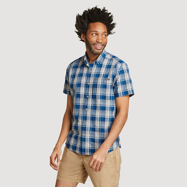 Men's Pack It Seersucker Short-sleeve Shirt | Eddie Bauer