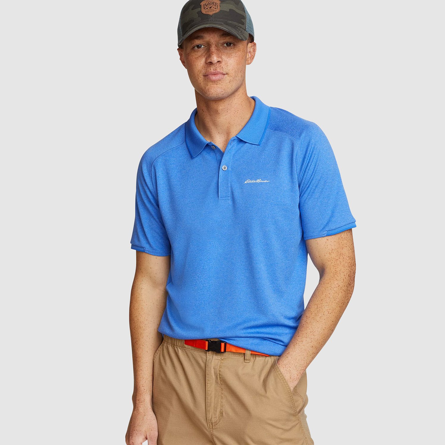Eddie Bauer Men's UPF Guide 2.0 Short-Sleeve Shirt - Light Gray - Size L