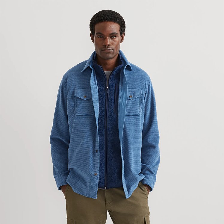 Men's Chutes Microfleece Shirt Stripe Eddie Bauer